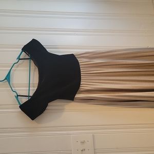 Donna Morgan Velvet Off Shoulder Midi Dress